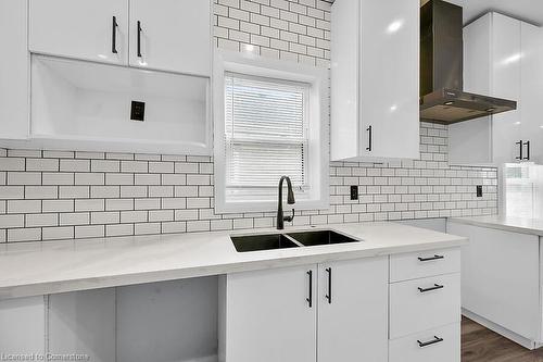 16 Webling Street, Brantford, ON - Indoor Photo Showing Kitchen With Double Sink With Upgraded Kitchen