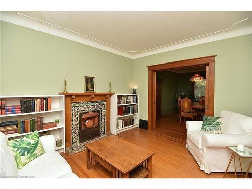 35 Gage Avenue S, Hamilton, ON - Indoor Photo Showing Living Room With Fireplace