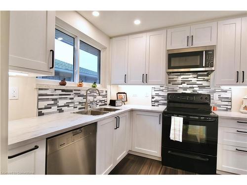 290 Carson Drive, Hamilton, ON - Indoor Photo Showing Kitchen With Double Sink