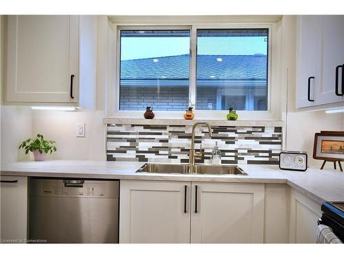 290 Carson Drive, Hamilton, ON - Indoor Photo Showing Kitchen With Double Sink