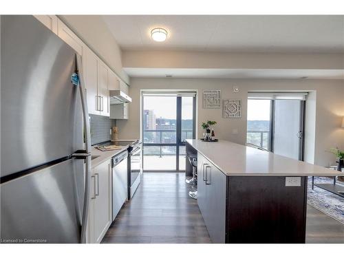 902-15 Queen Street S, Hamilton, ON - Indoor Photo Showing Kitchen With Stainless Steel Kitchen With Upgraded Kitchen