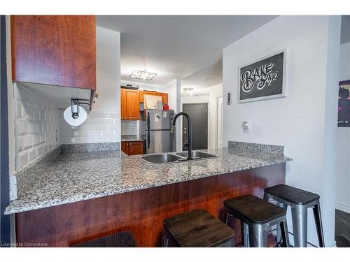 1115-135 James Street, Hamilton, ON - Indoor Photo Showing Kitchen With Double Sink