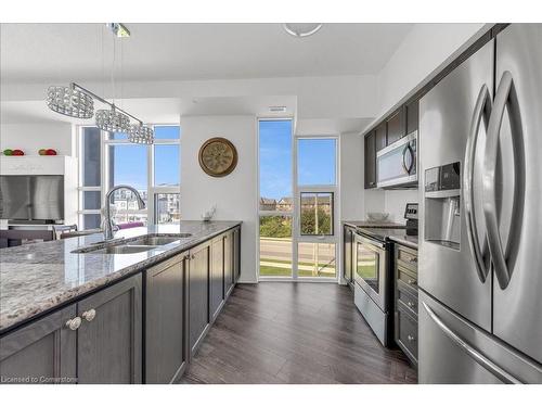 309-10 Concord Place, Grimsby, ON - Indoor Photo Showing Kitchen With Stainless Steel Kitchen With Double Sink With Upgraded Kitchen