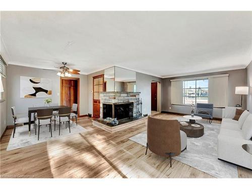 113 Green Road, Hamilton, ON - Indoor Photo Showing Living Room With Fireplace