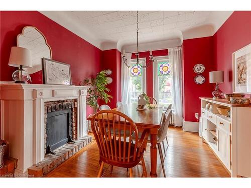 169 Robinson Street, Hamilton, ON - Indoor Photo Showing Dining Room With Fireplace