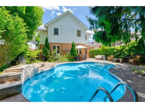 146 Kitty Murray Lane, Ancaster, ON - Outdoor With In Ground Pool With Backyard With Exterior