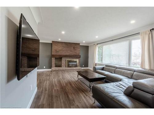 8523 Dickenson Road, Mount Hope, ON - Indoor Photo Showing Living Room With Fireplace