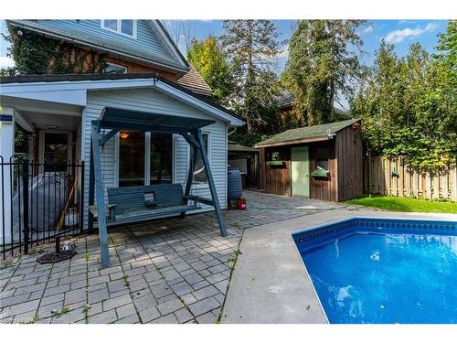 94 Sutherland Street W, Caledonia, ON - Outdoor With In Ground Pool With Deck Patio Veranda