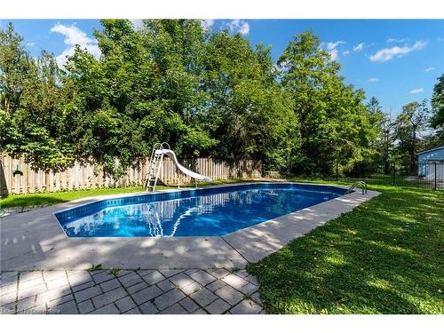 94 Sutherland Street W, Caledonia, ON - Outdoor With In Ground Pool With Backyard