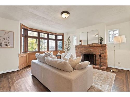 295 Plains Road W, Burlington, ON - Indoor Photo Showing Living Room With Fireplace