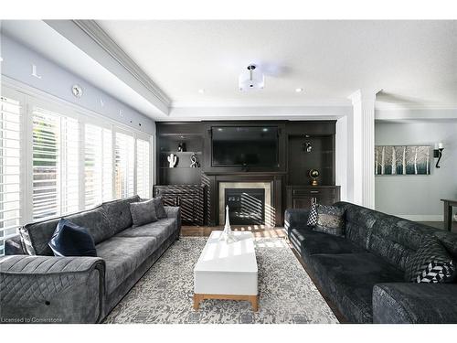 30 Ascoli Drive, Hamilton, ON - Indoor Photo Showing Living Room With Fireplace