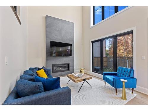 308 Appleby Line, Burlington, ON - Indoor Photo Showing Living Room With Fireplace