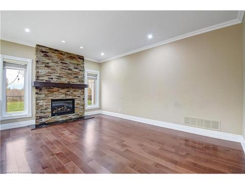 9153 Eighth Line, Georgetown, ON - Indoor Photo Showing Living Room With Fireplace