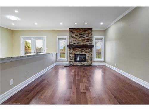 9153 Eighth Line, Georgetown, ON - Indoor Photo Showing Living Room With Fireplace