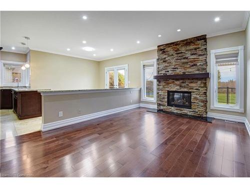 9153 Eighth Line, Georgetown, ON - Indoor Photo Showing Living Room With Fireplace