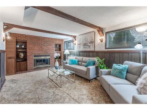 1401 Thornton Rd, Burlington, ON - Indoor Photo Showing Living Room With Fireplace