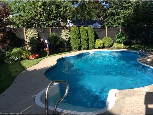 957 Sanford Drive, Burlington, ON - Outdoor With In Ground Pool With Backyard