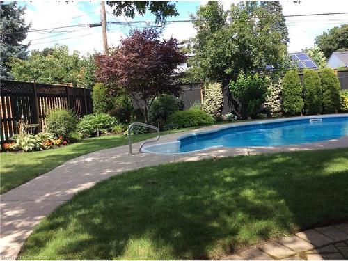 957 Sanford Drive, Burlington, ON - Outdoor With In Ground Pool With Backyard