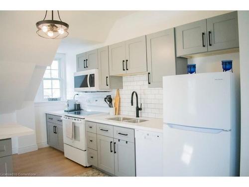 3-39 Stanley Avenue, Hamilton, ON - Indoor Photo Showing Kitchen With Double Sink