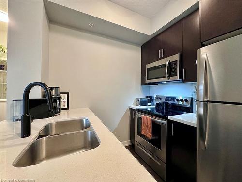 308-81 Robinson Street, Hamilton, ON - Indoor Photo Showing Kitchen With Double Sink