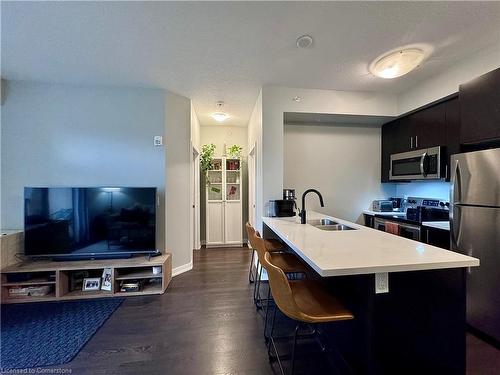 308-81 Robinson Street, Hamilton, ON - Indoor Photo Showing Kitchen With Double Sink