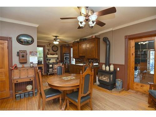 2920 Powerline Road West Road W, Ancaster, ON - Indoor Photo Showing Dining Room With Fireplace