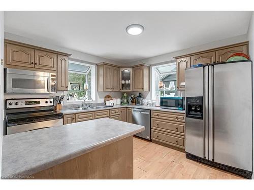 58 Duncombe Drive, Hamilton, ON - Indoor Photo Showing Kitchen With Double Sink