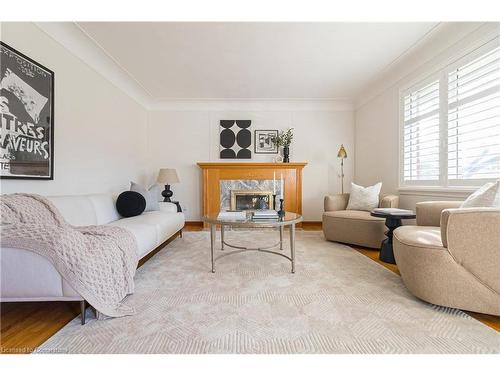 1371 Mountain Grove Avenue, Burlington, ON - Indoor Photo Showing Living Room With Fireplace