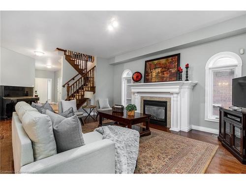 49 Conrad Place, Grimsby, ON - Indoor Photo Showing Living Room With Fireplace