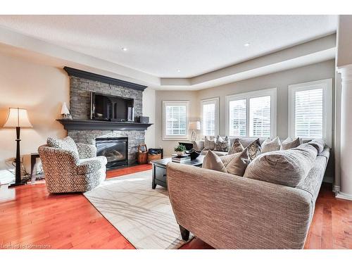 2514 Nicklaus Court, Burlington, ON - Indoor Photo Showing Living Room With Fireplace