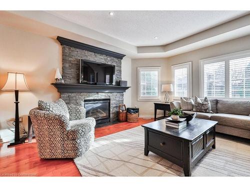 2514 Nicklaus Court, Burlington, ON - Indoor Photo Showing Living Room With Fireplace