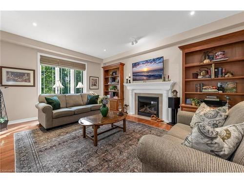 35 Oldmill Road, Ancaster, ON - Indoor Photo Showing Living Room With Fireplace