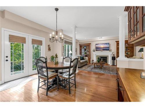 35 Oldmill Road, Ancaster, ON - Indoor Photo Showing Dining Room With Fireplace