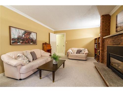 3 San Paulo Drive, Hamilton, ON - Indoor Photo Showing Living Room With Fireplace