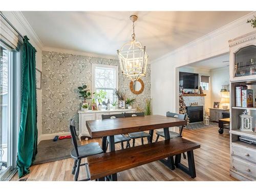 529 Forks Road, Welland, ON - Indoor Photo Showing Dining Room With Fireplace