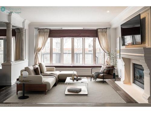 35 Holkham Avenue, Ancaster, ON - Indoor Photo Showing Living Room With Fireplace