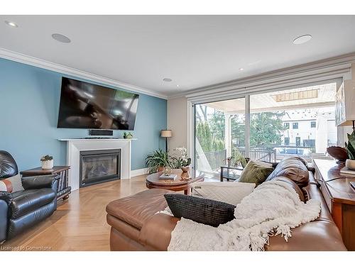 240 Pine Cove Road, Burlington, ON - Indoor Photo Showing Living Room With Fireplace