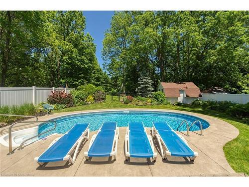 486 Winniett Street, Caledonia, ON - Outdoor With In Ground Pool With Backyard