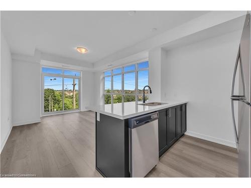 406-460 Dundas Street E, Waterdown, ON - Indoor Photo Showing Kitchen With Double Sink