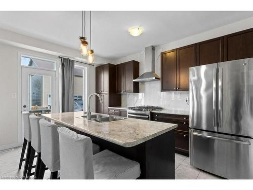 119 Brigham Avenue, Binbrook, ON - Indoor Photo Showing Kitchen With Stainless Steel Kitchen With Double Sink With Upgraded Kitchen