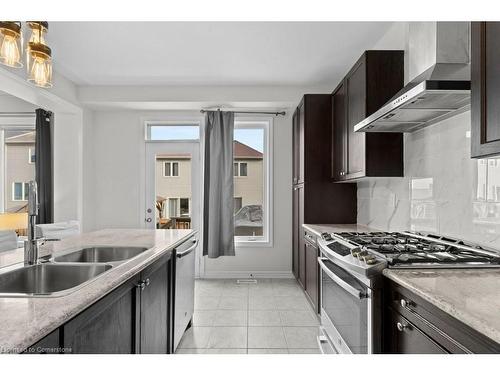 119 Brigham Avenue, Binbrook, ON - Indoor Photo Showing Kitchen With Double Sink With Upgraded Kitchen