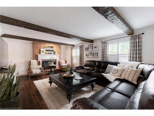 4190 Spruce Avenue, Burlington, ON - Indoor Photo Showing Living Room With Fireplace