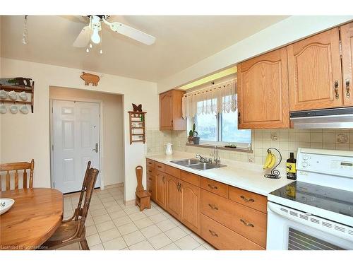 57 Cameo Avenue, Hamilton, ON - Indoor Photo Showing Kitchen With Double Sink