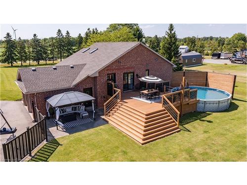 11635 Burnaby Road, Wainfleet, ON - Outdoor With Above Ground Pool With Deck Patio Veranda