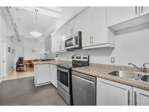 212-80 King William Street, Hamilton, ON - Indoor Photo Showing Kitchen With Double Sink