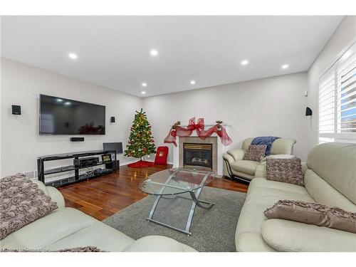 393 Old Mud Street, Stoney Creek, ON - Indoor Photo Showing Living Room With Fireplace