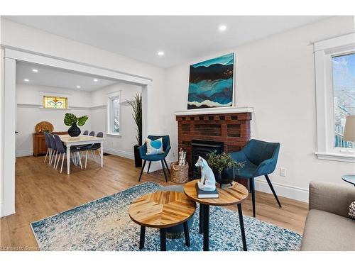 69 Roxborough Avenue, Hamilton, ON - Indoor Photo Showing Living Room With Fireplace