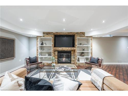 14 Evergreens Drive, Grimsby, ON - Indoor Photo Showing Living Room With Fireplace