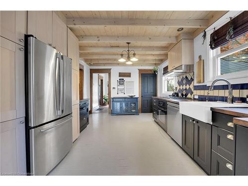 23 Groff Street, Simcoe, ON - Indoor Photo Showing Kitchen With Double Sink