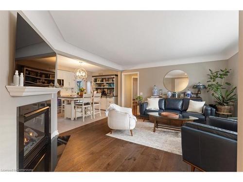 243 Crestwood Street, Ancaster, ON - Indoor Photo Showing Living Room With Fireplace